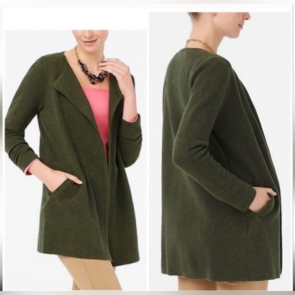 J.Crew Olive Vanessa Sweater Jacket, M